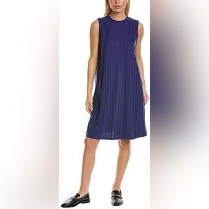 NWT Eileen Fisher Wide Stretch Rib Mock Neck Dress